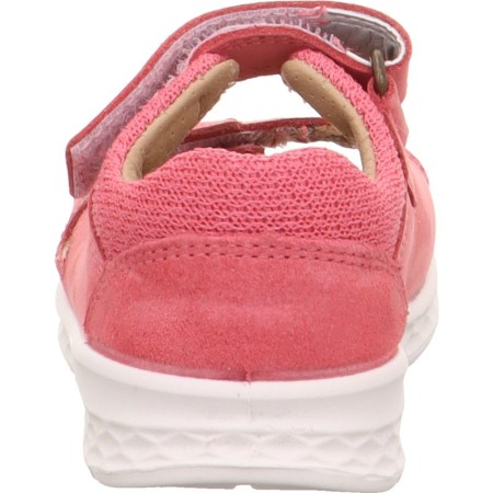 Superfit Logoon, Różowe skórzane sandałki dla dzieci z motylkiem, Sklep BOSSO,