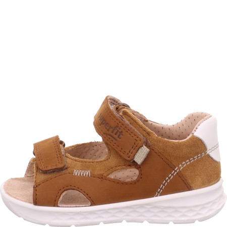 Superfit Logoon, Brązowe skórzane sandałki dla dzieci, Sklep BOSSO,