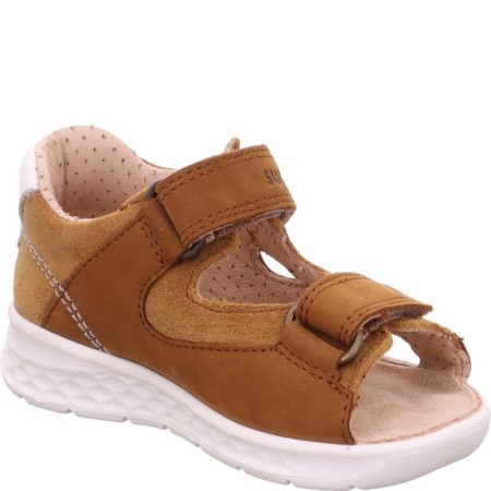 Superfit Logoon, Brązowe skórzane sandałki dla dzieci, Sklep BOSSO,