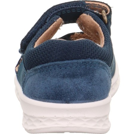 Superfit Logoon, Granatowe skórzane sandałki dla dzieci z Rekinem, Sklep BOSSO,