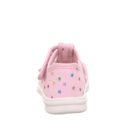 Kapcie Superfit Polly, bawełniane sandałki ze skórzaną wkładką.