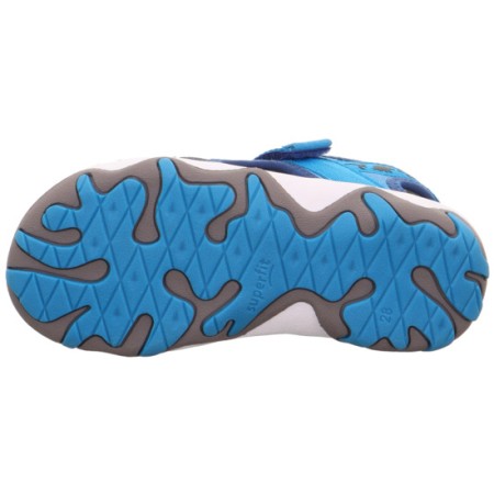Niebieskie sandały sportowe dla chłopca Superfit Mike w dinozaury, Sklep BOSSO