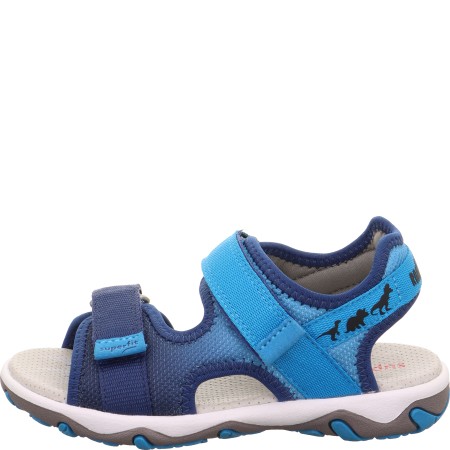 Niebieskie sandały sportowe dla chłopca Superfit Mike w dinozaury, Sklep BOSSO