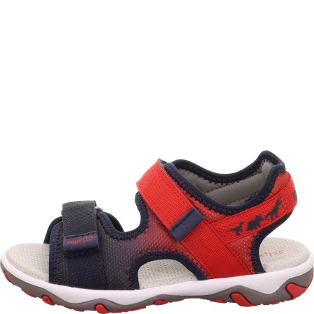 Czerwone sandały sportowe dla chłopca Superfit Mike w dinozaury, Sklep BOSSO