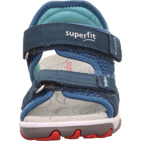 Granatowe sandały sportowe dla chłopca Superfit Mike ze smokiem. Sklep BOSSO