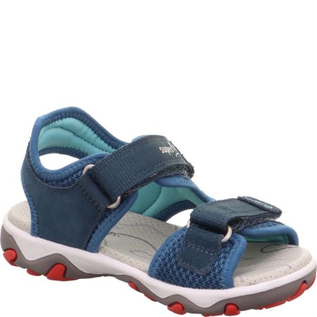 Granatowe sandały sportowe dla chłopca Superfit Mike ze smokiem. Sklep BOSSO