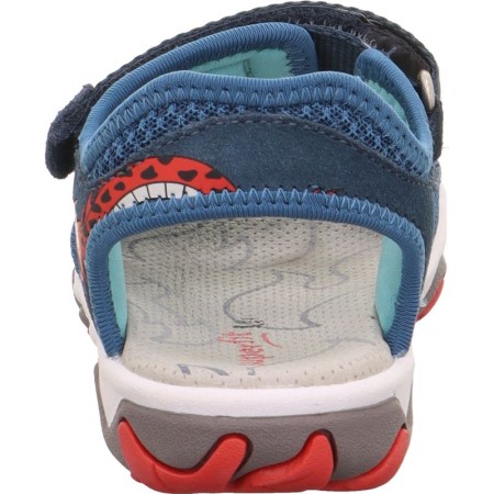 Granatowe sandały sportowe dla chłopca Superfit Mike ze smokiem. Sklep BOSSO