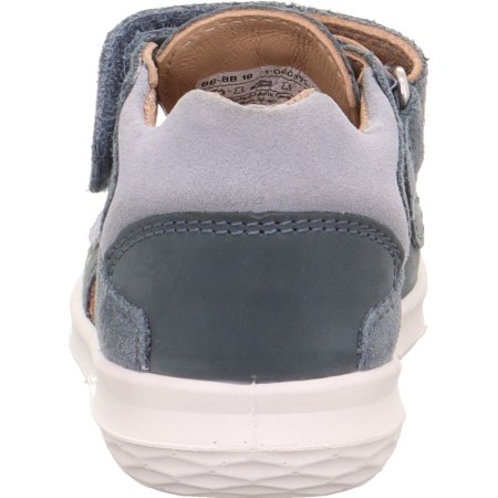 Kryte Sandały Superfit Bumblebee, Szaroniebieskie skórzane na rzepy, Sklep BOSSO