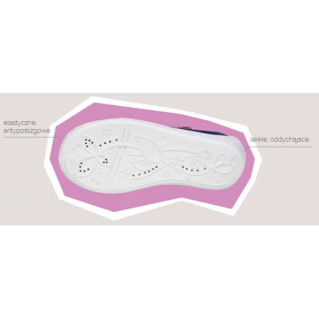 RAWEKS KAPCIE DZIEWCZĘCE ZE SKÓRZANĄ WKŁADKĄ, JEDNOROŻEC DOROTKA D41