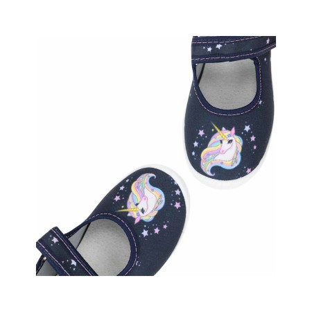 RAWEKS KAPCIE DZIEWCZĘCE ZE SKÓRZANĄ WKŁADKĄ, JEDNOROŻEC DOROTKA D41