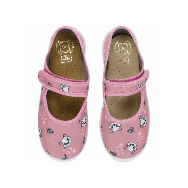 RAWEKS KAPCIE DZIEWCZĘCE ZE SKÓRZANĄ WKŁADKĄ, KOTEK DOROTKA D46