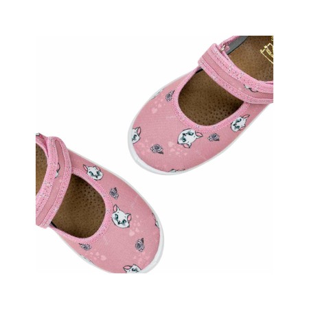 RAWEKS KAPCIE DZIEWCZĘCE ZE SKÓRZANĄ WKŁADKĄ, KOTEK DOROTKA D46