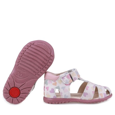 Rosario Roczki® różowe sandały dziecięce ze skóry naturalnej 1410b-1, Sklep BOSSO Lublin., bossokids.pl