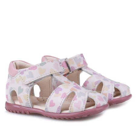 Rosario Roczki® różowe sandały dziecięce ze skóry naturalnej 1410b-1, Sklep BOSSO Lublin., bossokids.pl