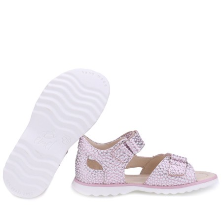 Jamaica różowe sandały dziecięce ze skóry naturalnej E2767, Sklep BOSSO Lublin, bossokids.pl