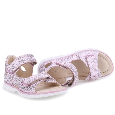 Jamaica różowe sandały dziecięce ze skóry naturalnej E2767, Sklep BOSSO Lublin, bossokids.pl