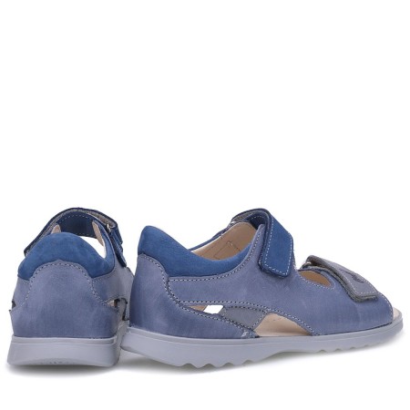 Puerto niebieskie sandały dziecięce ze skóry naturalnej E2768A-3, Sklep BOSSO Lublin, bossokids.pl