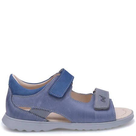 Puerto niebieskie sandały dziecięce ze skóry naturalnej E2768A-3, Sklep BOSSO Lublin, bossokids.pl