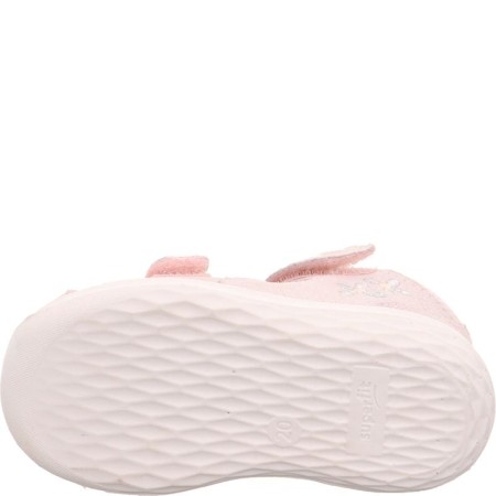 Kryte Sandały Superfit Bumblebee, Rózowe błyszczące skórzane na rzepy, Sklep BOSSO