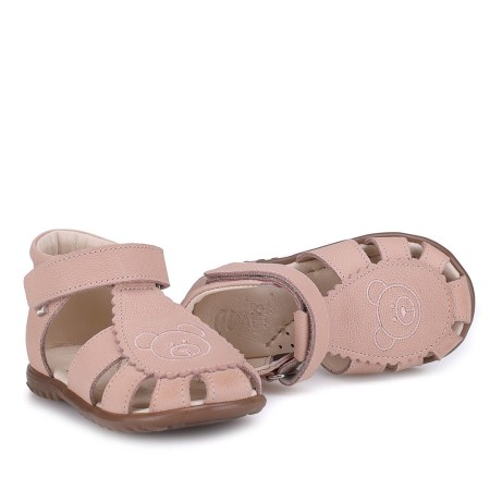 Texas Roczki® beżowe sandały dziecięce ze skóry naturalnej  ES 1670-22, Sklep BOSSO Lublin