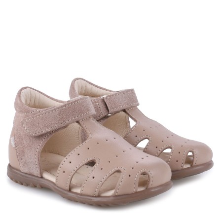 Palma Roczki® beżowe sandały dziecięce ze skóry naturalnej ES 1646-15 bossokids.pl - BOSSO Lublin