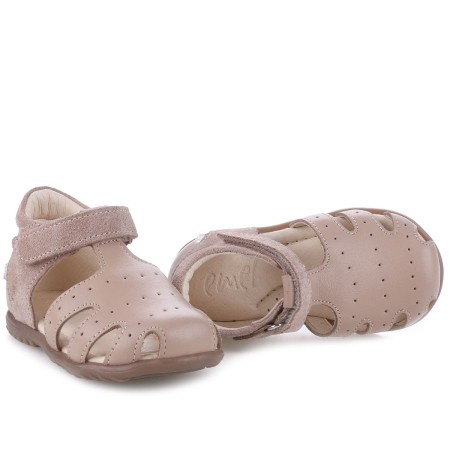 Palma Roczki® beżowe sandały dziecięce ze skóry naturalnej ES 1646-15 bossokids.pl - BOSSO Lublin