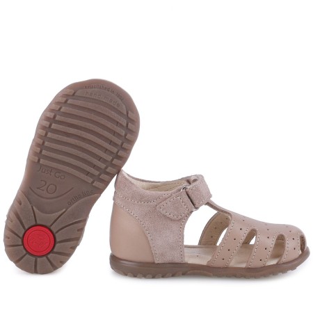 Palma Roczki® beżowe sandały dziecięce ze skóry naturalnej ES 1646-15 bossokids.pl - BOSSO Lublin