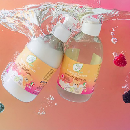 Pierpaoli Biocontè Baby Szampon ułatwiający rozczesywanie dla dzieci i niemowląt, BEZ SPLĄTANIA i BEZ ŁEZ, AIAB, 300ml