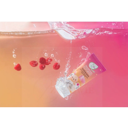 Pierpaoli Biocontè Baby Pasta dla dzieci od pierwszego ząbka, ALOES i RUMIANEK, 100% jadalnych składników, malinowa, 75 ml