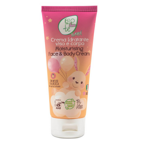 Pierpaoli Biocontè Baby Nawilżający krem do twarzy i ciała dla dzieci i niemowląt, AIAB, 100 ml