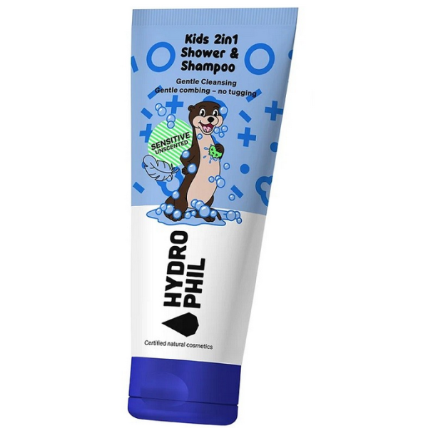 Hydrophil Żel do mycia ciała i włosów dla dzieci 2w1, bezzapachowy, WYDRA, 200 ml