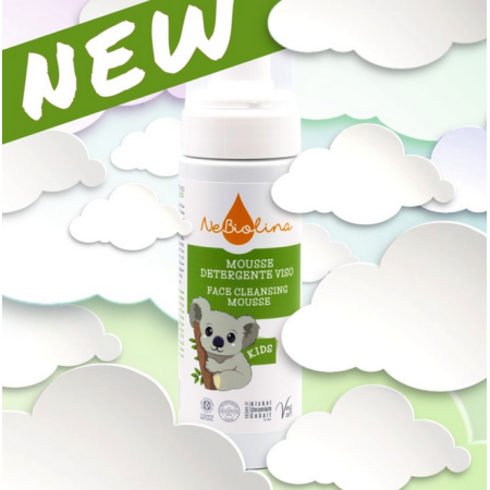 NEBIOLINA Pianka do mycia twarzy dla dzieci, z ekologicznym ekstraktem z zielonej herbaty, 150 ml