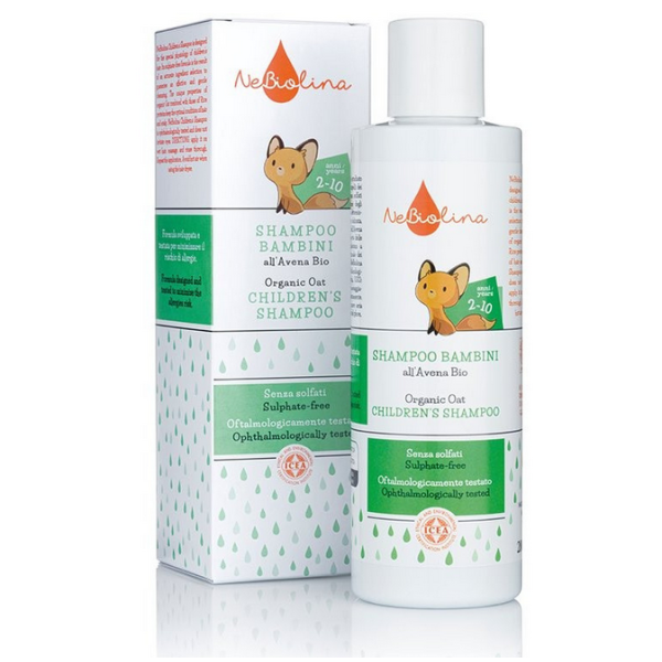 NEBIOLINA Szampon do włosów dla dzieci, z ekstraktem z Bio Owsa, 200 ml