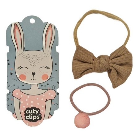 Snails Zestaw 2 gumek do włosów Boss Bunny, beż i róż