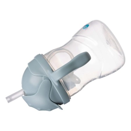 Szaroniebieski kubek bidon ze słomką z obciążnikiem bbox 240ml, Ocean, Sklep BOSSO, Lublin, bossokids.pl