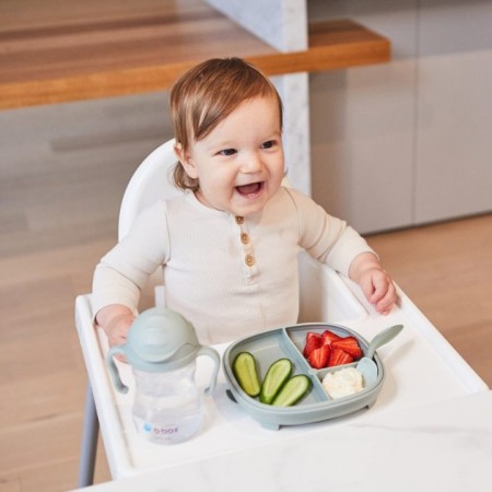 Szałwiowy kubek bidon ze słomką z obciążnikiem bbox 240ml Sage, Sklep BOSSO, Lublin, bossokids.pl