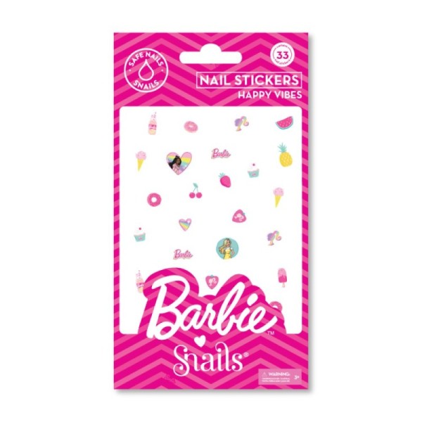 SNAILS Ozdobne naklejki na paznokcie Barbie, Happy Vibes, 33 naklejki
