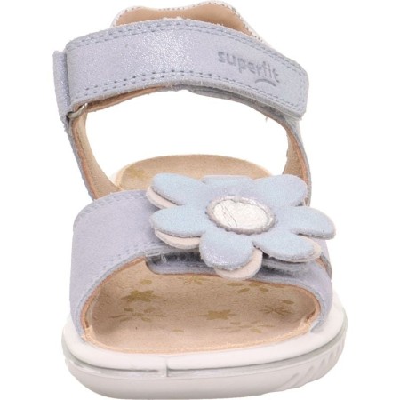 Superfit Sparkle Skórzane Błekitne błyszczące sandałki na lato, Sklep BOSSO Lublin, bossokids.pl