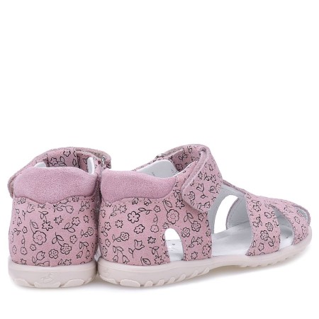 Rosario Roczki® różowe sandały dziecięce ze skóry naturalnej 1410A, Sklep BOSSO Lublin., bossokids.pl