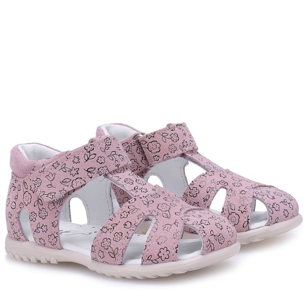 EMEL ROCZKI SANDAŁY ROSARIO ES 1410A Różowe Kwiatuszki