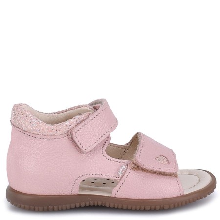 Różowe sandały dziecięce ze skóry naturalnej Korfu 1520A-9, Sklep BOSSO Lublin, bossokids.pl