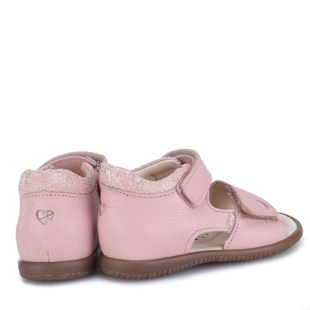 Różowe sandały dziecięce ze skóry naturalnej Korfu 1520A-9, Sklep BOSSO Lublin, bossokids.pl