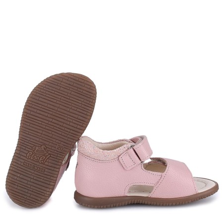 Różowe sandały dziecięce ze skóry naturalnej Korfu 1520A-9, Sklep BOSSO Lublin, bossokids.pl