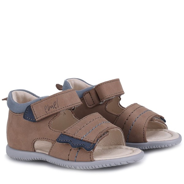 Emel Sandały Korfu 1520-6, Beżowe Odkryte Palce