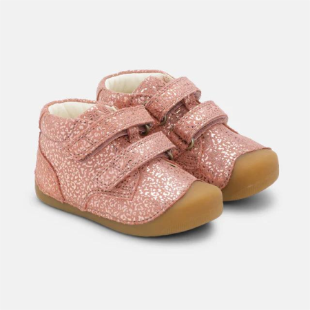 Różowozłote Skórzane buty barefoot dla dzieci, Bundgaard Petit, bossokids.pl