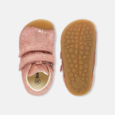 Różowozłote Skórzane buty barefoot dla dzieci, Bundgaard Petit, bossokids.pl