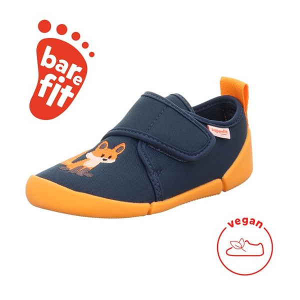 Superfit Venti miękkie kapcie barefoot z liskiem 1-006700-8000