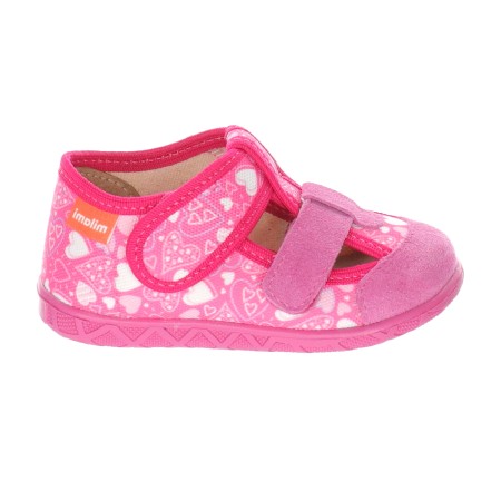 Milami Szerokie Elastyczne Kapcie Serca 118 BR-27 FUXIA