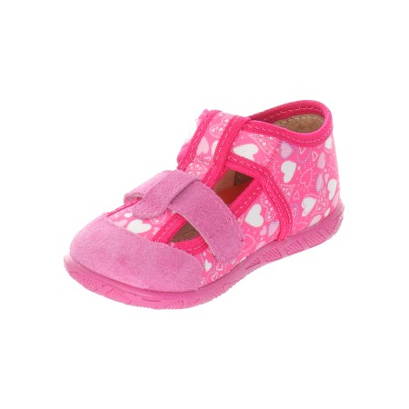 Milami Szerokie Elastyczne Kapcie Serca 118 BR-27 FUXIA