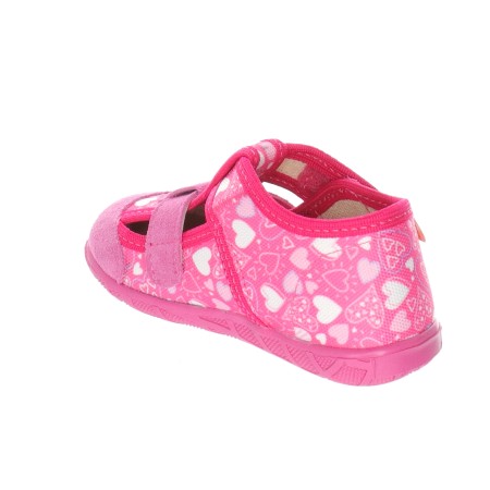 Milami Szerokie Elastyczne Kapcie Serca 118 BR-27 FUXIA